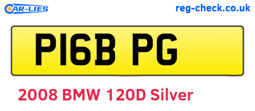 P16BPG are the vehicle registration plates.