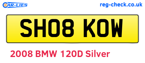 SH08KOW are the vehicle registration plates.
