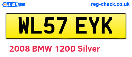 WL57EYK are the vehicle registration plates.