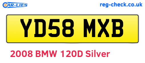 YD58MXB are the vehicle registration plates.