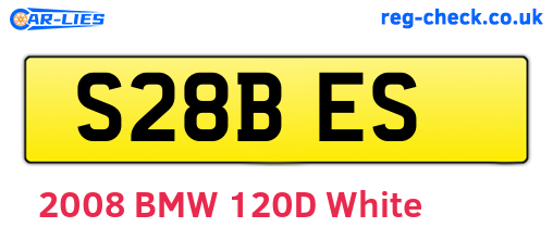 S28BES are the vehicle registration plates.