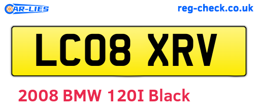 LC08XRV are the vehicle registration plates.