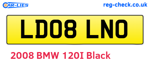 LD08LNO are the vehicle registration plates.