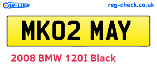 MK02MAY are the vehicle registration plates.