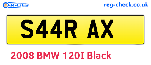 S44RAX are the vehicle registration plates.