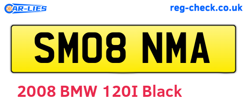 SM08NMA are the vehicle registration plates.