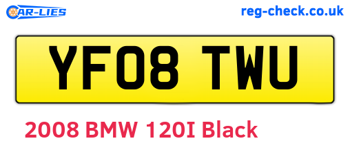 YF08TWU are the vehicle registration plates.