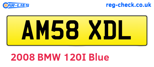 AM58XDL are the vehicle registration plates.