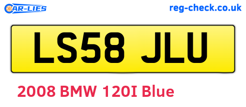 LS58JLU are the vehicle registration plates.