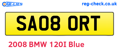 SA08ORT are the vehicle registration plates.