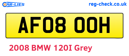 AF08OOH are the vehicle registration plates.