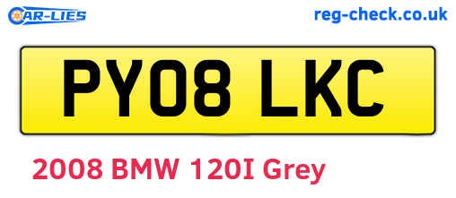 PY08LKC are the vehicle registration plates.