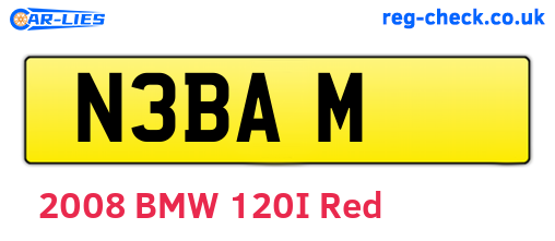 N3BAM are the vehicle registration plates.
