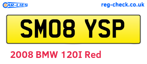 SM08YSP are the vehicle registration plates.