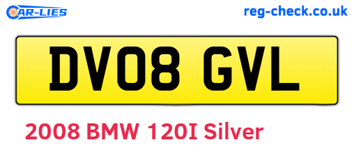 DV08GVL are the vehicle registration plates.