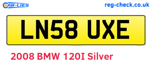 LN58UXE are the vehicle registration plates.