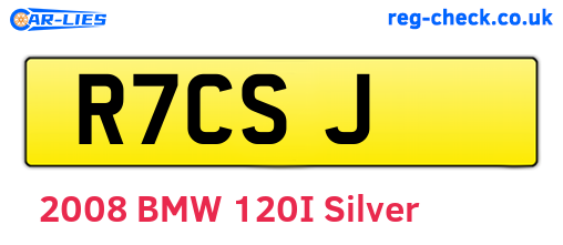 R7CSJ are the vehicle registration plates.