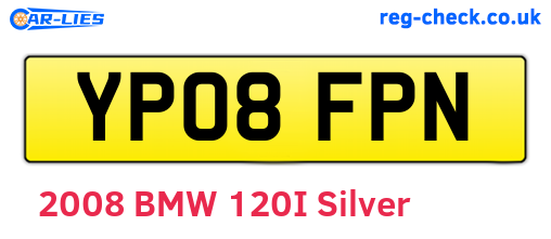 YP08FPN are the vehicle registration plates.