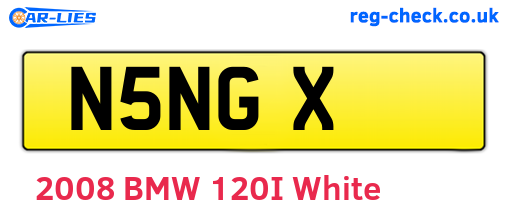 N5NGX are the vehicle registration plates.