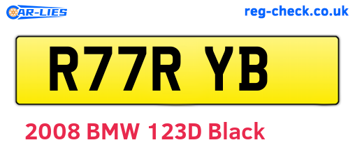 R77RYB are the vehicle registration plates.