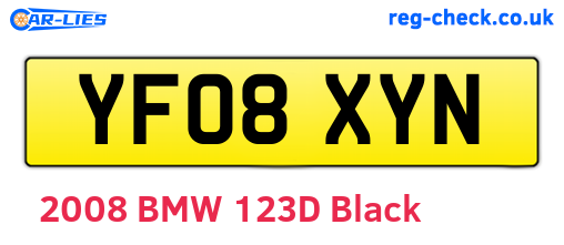 YF08XYN are the vehicle registration plates.