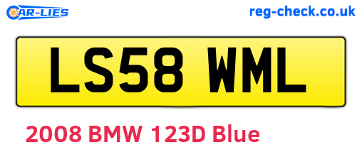 LS58WML are the vehicle registration plates.