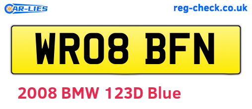 WR08BFN are the vehicle registration plates.