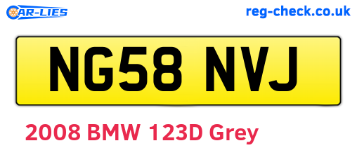 NG58NVJ are the vehicle registration plates.