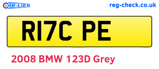 R17CPE are the vehicle registration plates.