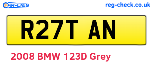 R27TAN are the vehicle registration plates.