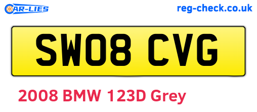SW08CVG are the vehicle registration plates.