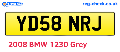 YD58NRJ are the vehicle registration plates.