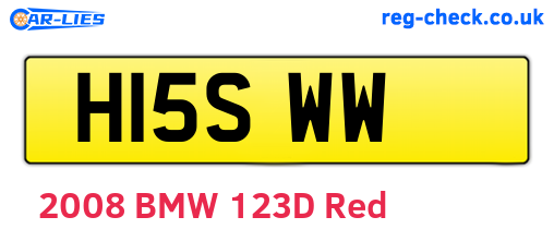 H15SWW are the vehicle registration plates.