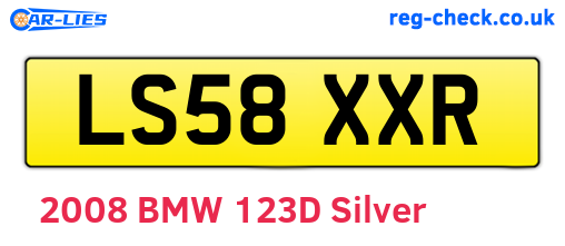 LS58XXR are the vehicle registration plates.