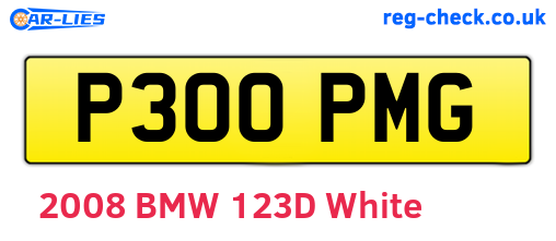 P300PMG are the vehicle registration plates.