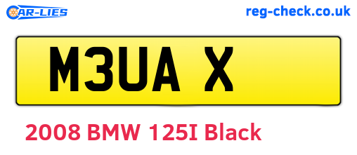 M3UAX are the vehicle registration plates.