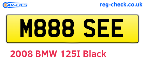 M888SEE are the vehicle registration plates.