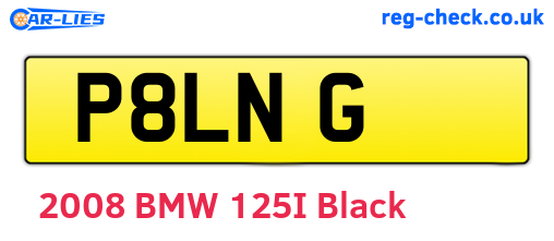 P8LNG are the vehicle registration plates.