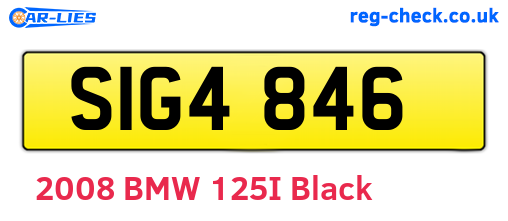 SIG4846 are the vehicle registration plates.