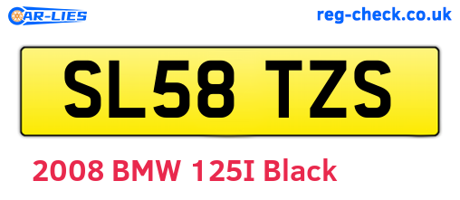 SL58TZS are the vehicle registration plates.