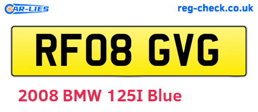 RF08GVG are the vehicle registration plates.