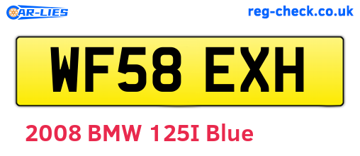 WF58EXH are the vehicle registration plates.