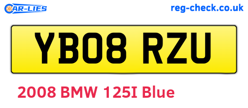 YB08RZU are the vehicle registration plates.
