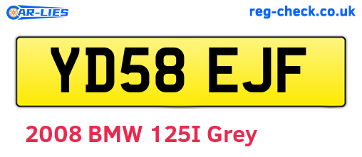 YD58EJF are the vehicle registration plates.