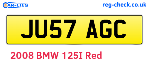 JU57AGC are the vehicle registration plates.