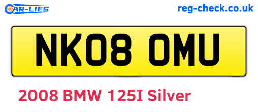 NK08OMU are the vehicle registration plates.