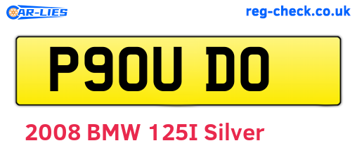 P90UDO are the vehicle registration plates.