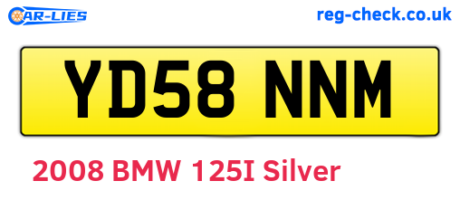 YD58NNM are the vehicle registration plates.