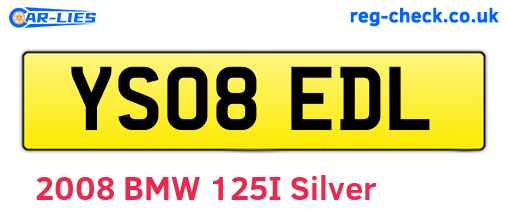 YS08EDL are the vehicle registration plates.