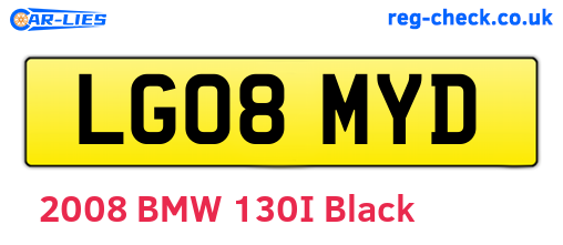 LG08MYD are the vehicle registration plates.